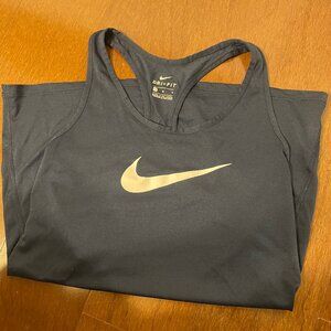 Nike Racerback Tank Top, Black (Womens M)